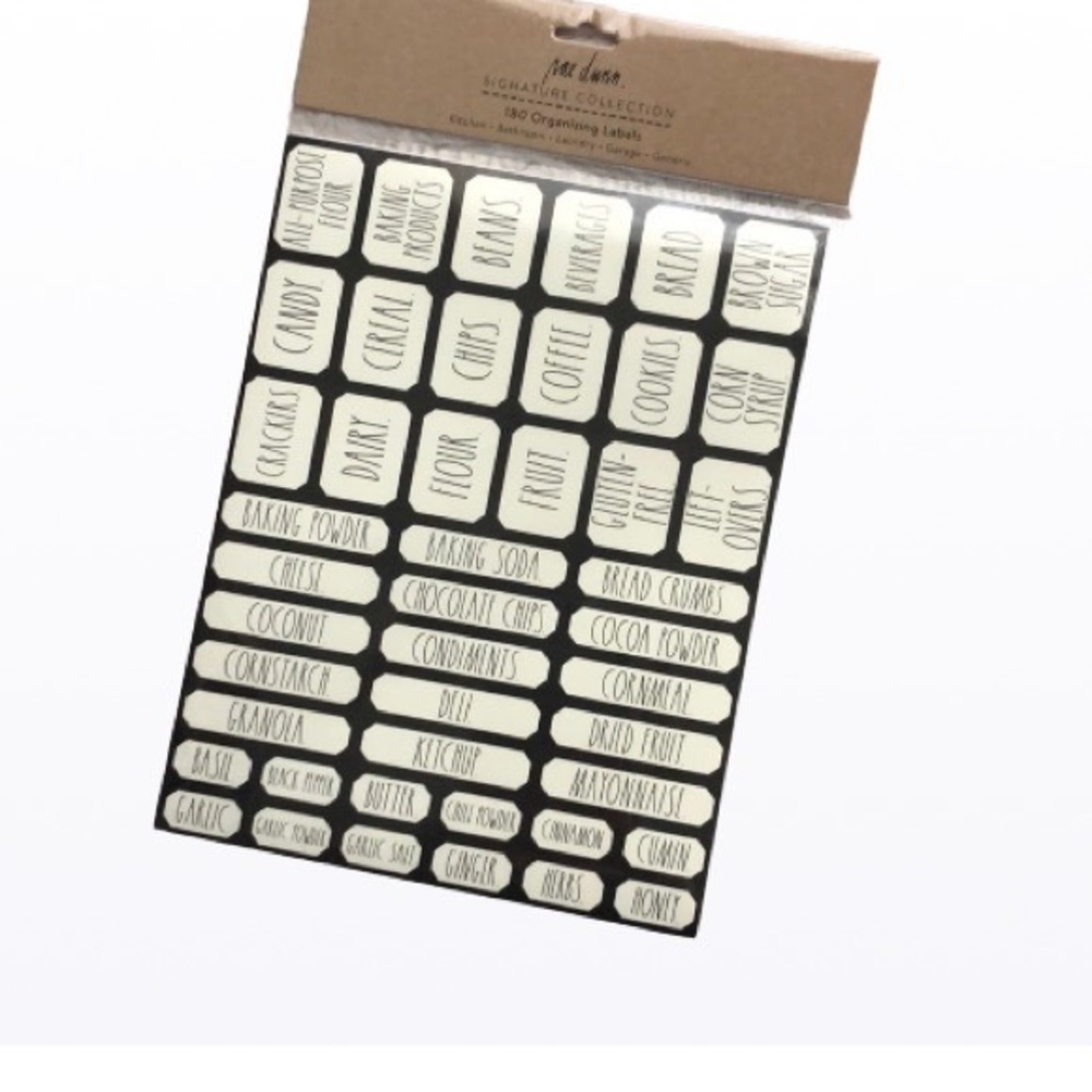 Rae Dunn Signature Collection 180 Organizing Labels Ivory